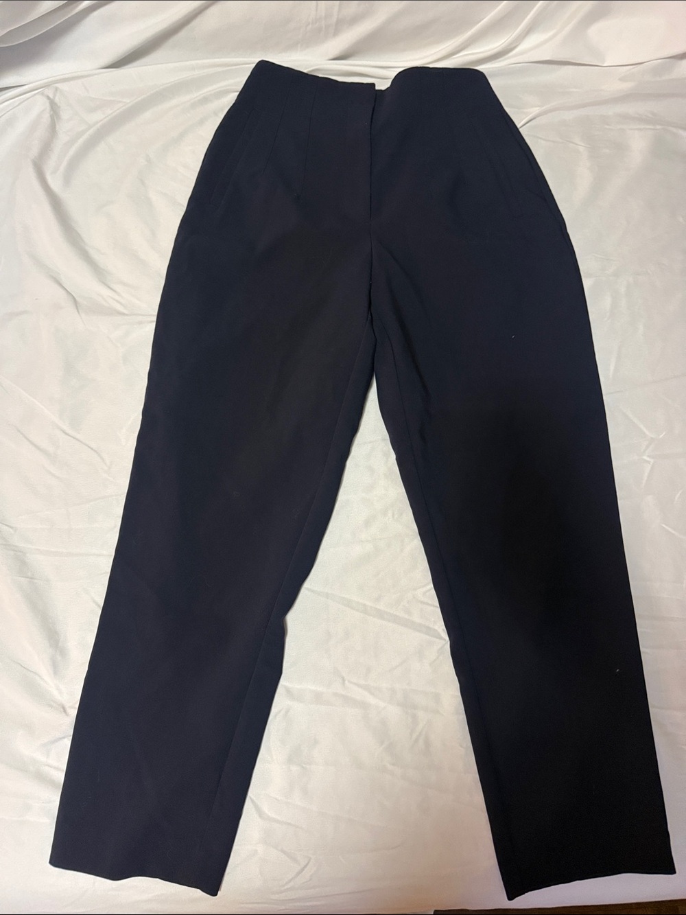Zara Black High-Waist Tailored Trousers